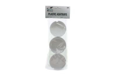 PLASTIC ASHTRAY ROUND AST.24CT/3PCS