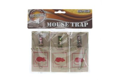 MOUSE TRAP WOODEN 24CT/3PK