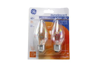 GE 40W WHT FLAME SHAPE BULB 4/2CT